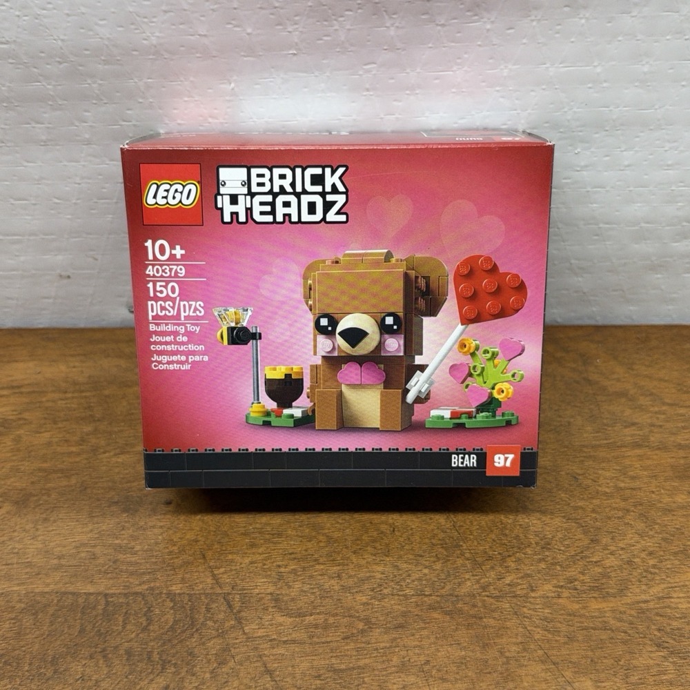 LEGO Valentine's Bear 40379 150pc 10+ BrickHeadz Seasonal Limited Edition